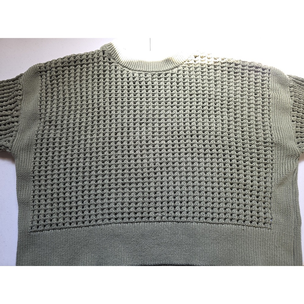 Old Navy Womens Large Green Sweater Pullover Open Knit Casual Comfort
